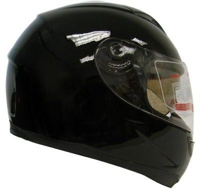   DUAL SHIELD FULL FACE MOTORCYCLE SPORT HELMET SMOKE SUN VISOR ~XL