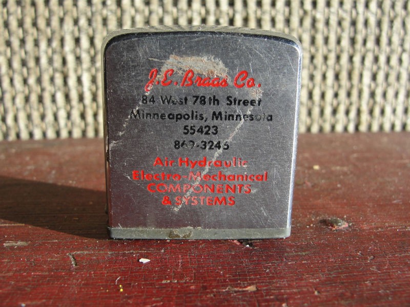 ZIPPO tape measure, silver, advertising