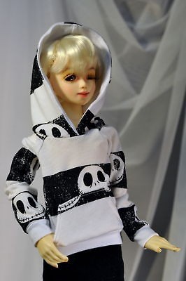 Jack Skellington NBC Hoodie for MSD Volks Dollfie Unoa Minifee 1/4 BJD 