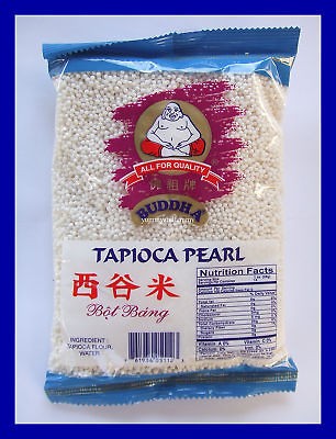 BUDDHA BRAND THAI MINI WHITE TAPIOCA PEARLS   US SELLER