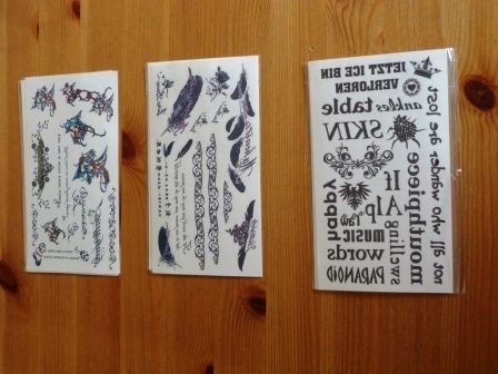 bnip temporary tattoo s various words feathers temporary tattoo 