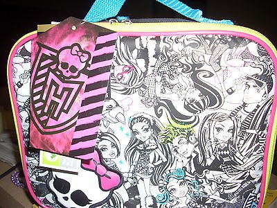 MONSTER HIGH LUNCH BOX BAG ~ INSULATED WITH TOTE HANDLE~ NEW WITH TAGS 
