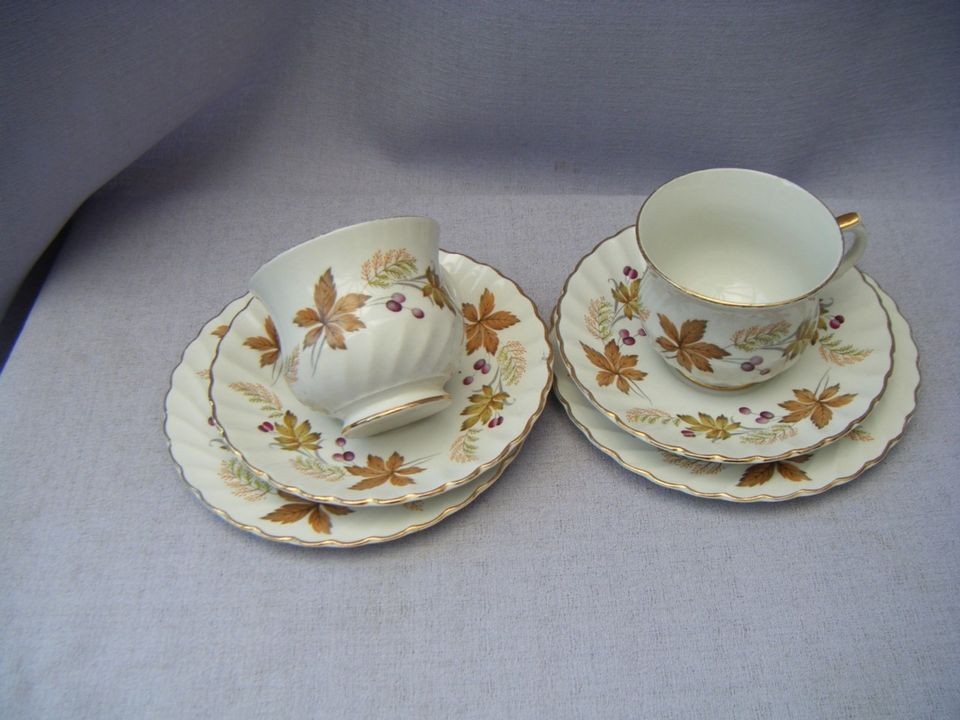   Old Foley Enchantment Trios x 2 Replacement Mismatched China Tea Cups