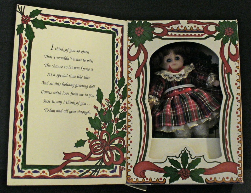 1993 MARIE OSMOND CHRISTMAS GREETING CARD DOLL W/BOX