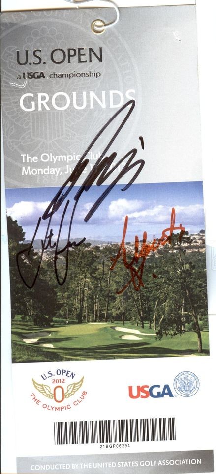 US Open 2012 Signed Ticket Must L@@K