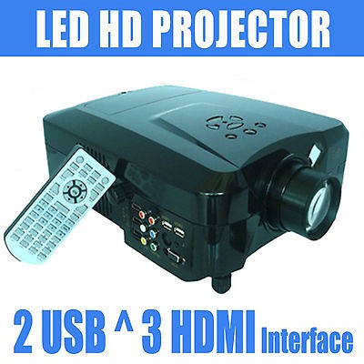 LCD 3*HDMI 2*USB HD Home Theater projector LED lamp Movie&Game Supprot 