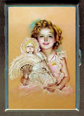 VINTAGE SHIRLEY TEMPLE DOLL ID Holder, Cigarette Case or Wallet MADE 