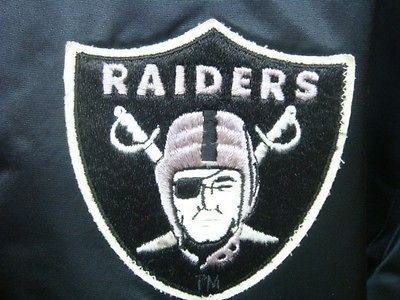 VINTAGE LOS ANGELES RAIDERS NFL STARTER SATIN JACKET SZ LARGE