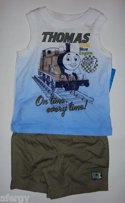 THOMAS THE TRAIN AND FRIENDS SHIRT AND SHORT OUTFIT SIZE 5T NWT