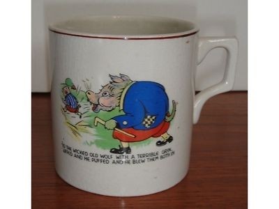 Vintage Biltons Childrens Three Little Pigs Mug