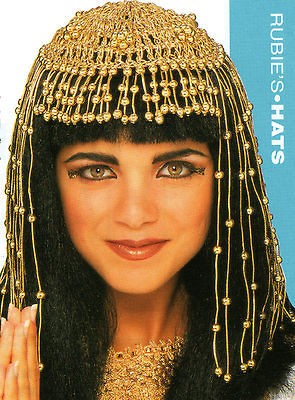   CLEOPATRA HEADPIECE Beaded Theatrical Egyptian Nubian Strands Adult SZ