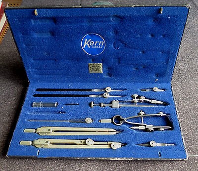 Vintage KERN AARAU DRAFTING TOOL SET   RAEBER MULLER   SWISS