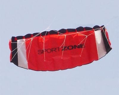   DUAL LINE CONTROL PARAFOIL PARACHUTE POWER STUNT SPORT KITE OUTDOOR