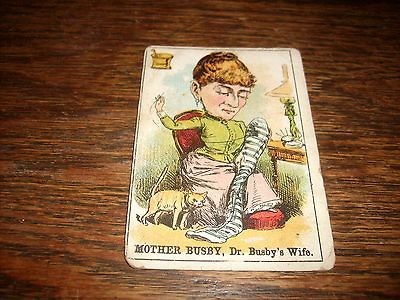 Mother Busby Dr Busbys Wife 1800s Rare card Vintage Scarce Parker 