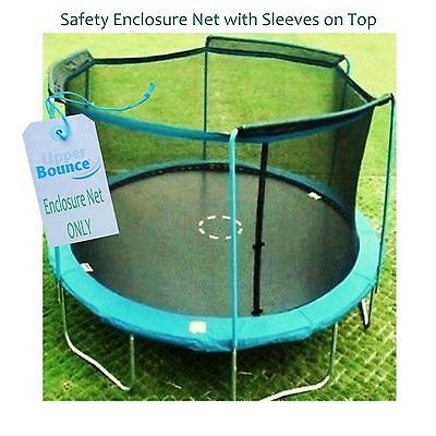 12 FT. Trampoline Enclosure Net Fits 12 Round Frames Using 3 Arches 