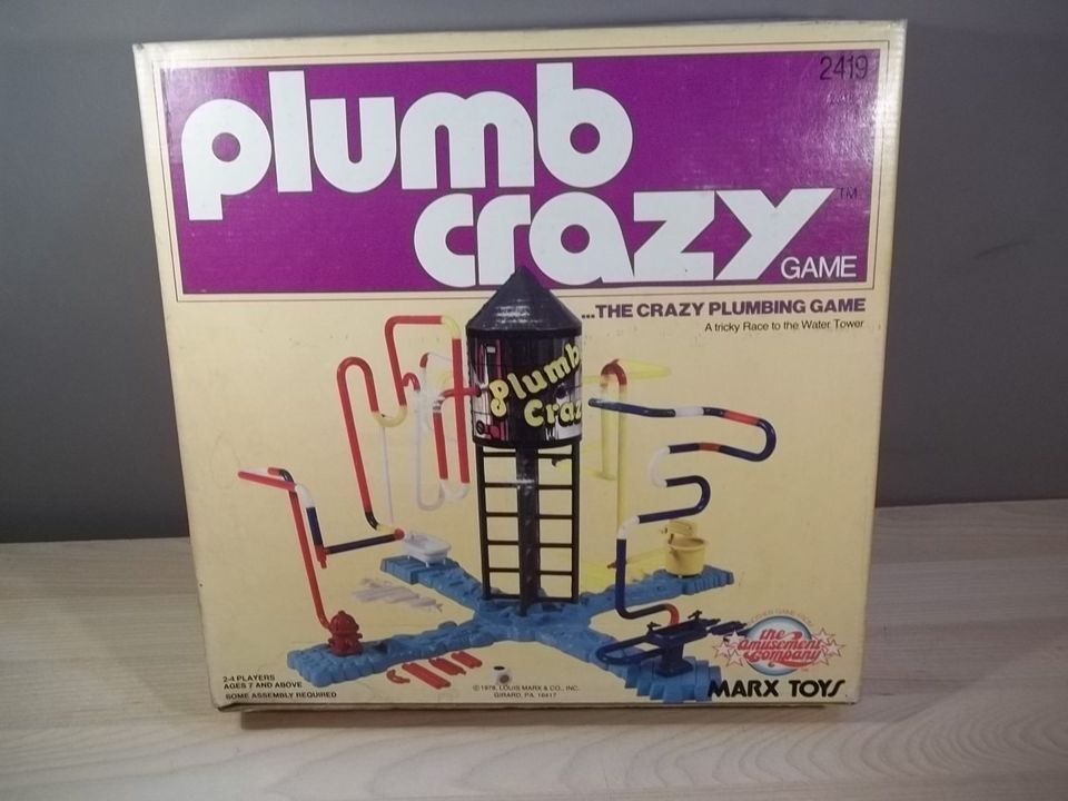 VINTAGE 1978 MARX PLUMB CRAZY GAME RARE NIB UNPLAYED UNPUNCHED 