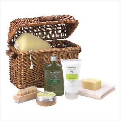 as is as is Bath Basket  shampoo soap w​icker treasure chest