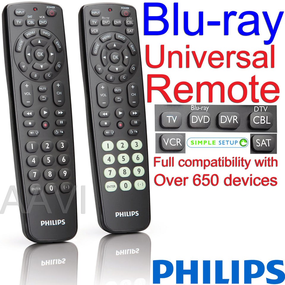 Philips SRC2063WM Universal Remote Control For Blu ray DVD Player DVDR 