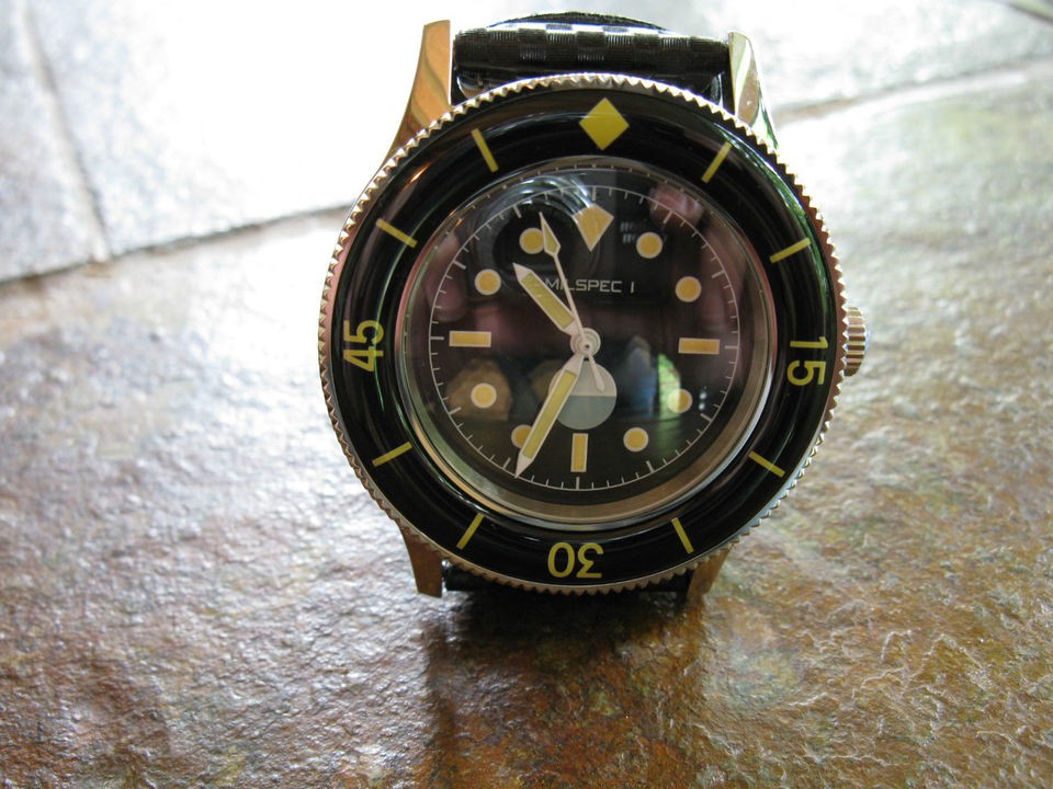 Military Dive Fifty Fathoms Homage Sapphire ETA2824 US Navy MilSpec 