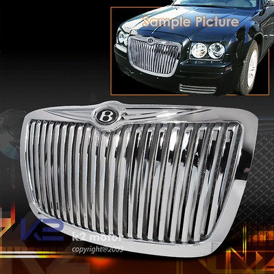 BLK RR VERTICAL FRONT HOOD BUMPER GRILL GRILLE 2004/2005 2010 CHRYSLER 