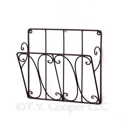 Wrought Iron Metal Single Wall Magazine Rack 5037