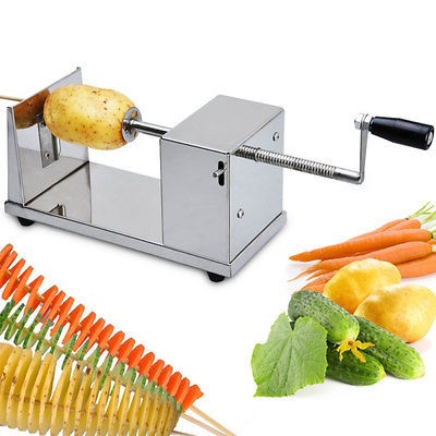   Steel Manual Tornado Spiral Potato Chips Twister Vegetable Cutter