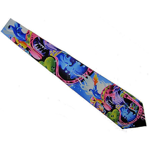 Dragon Heart Tie Blue Mens Silk tie. (TR3136) MADE IN AUSTRALIA 