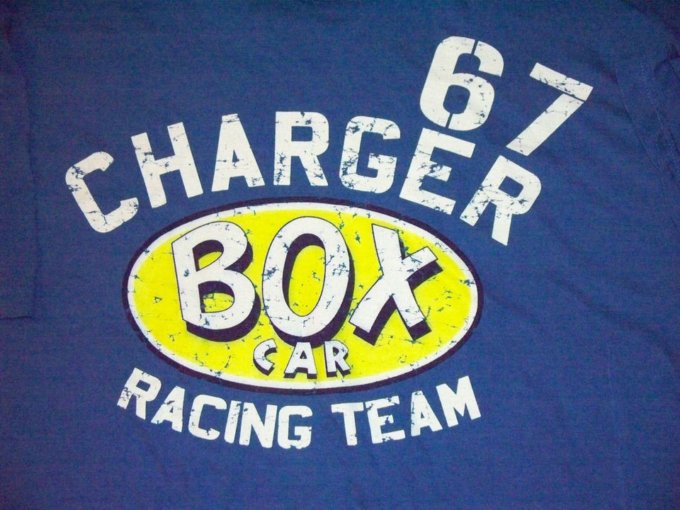   MENS XXL TSHIRT BOX CAR RACING TEAM MOPAR BLUE HEMI VINTAGE STYLE