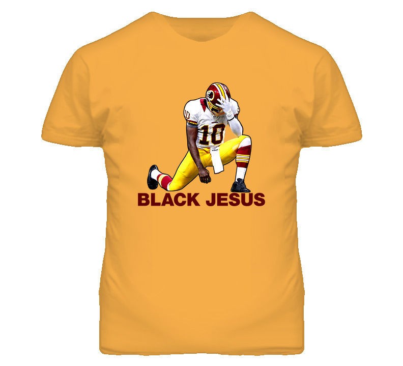 RG3 Robert Griffin III Black Jesus Washington Football T Shirt