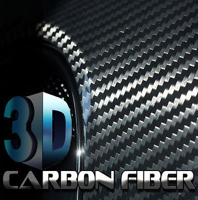 24x 60 3D CARBON FIBER Black Vinyl Twill Weave Sheet Decal Wrap 