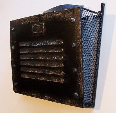 Vintage Style Metal Wall Pocket Organizer File Holder 12.5 x 10