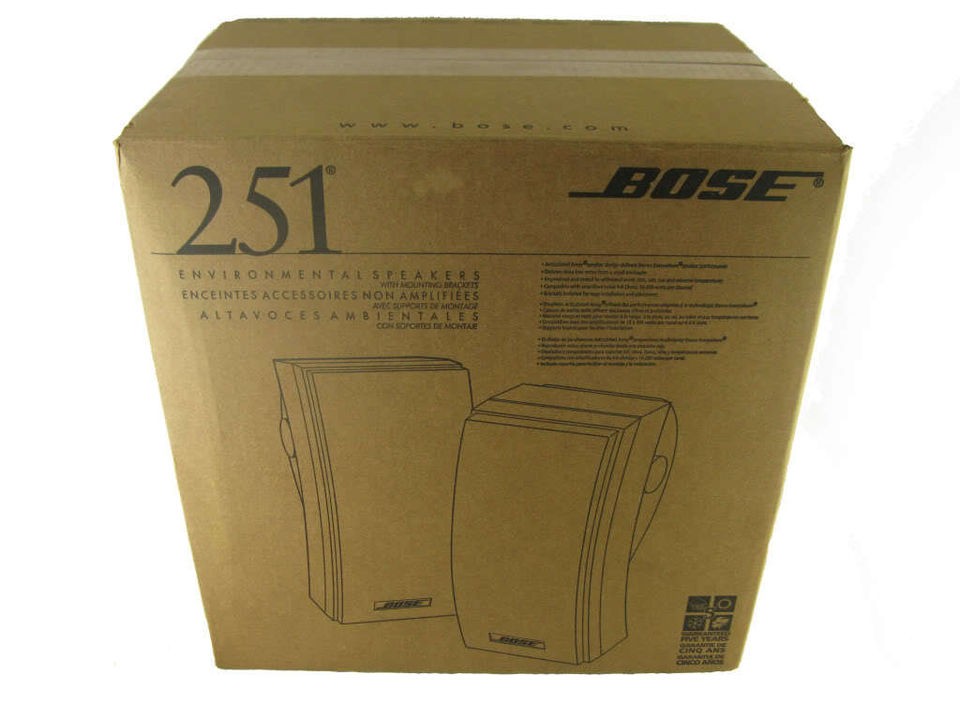 BOSE 251 OUTDOOR WEATHERPROOF SPEAKERS   PAIR (BLACK) 