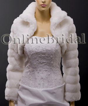 white faux fur jacket in Coats & Jackets