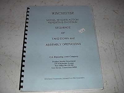 Winchester Model 12 Gunsmith Complete Takedown Manual