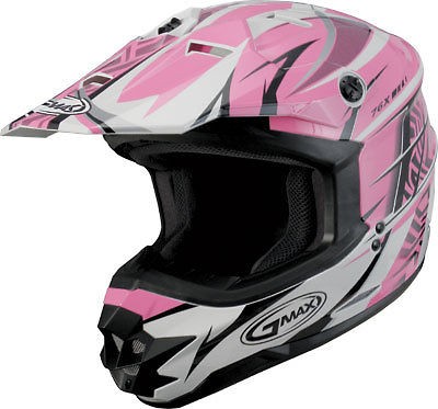 GMAX Womens Ladies Girls Pink/Wht/Blk Motorcycle ATV Dirt bike Quad 