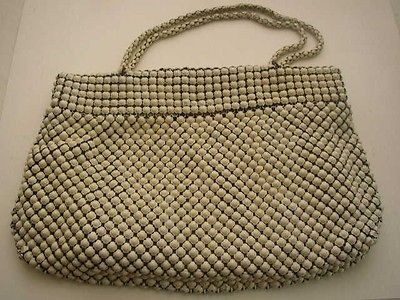 1950s, Whiting Davis, White AluMesh Purse or Handbag