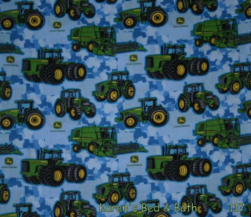 John Deere Tractor Blue Camouflage Curtain Valance NEW