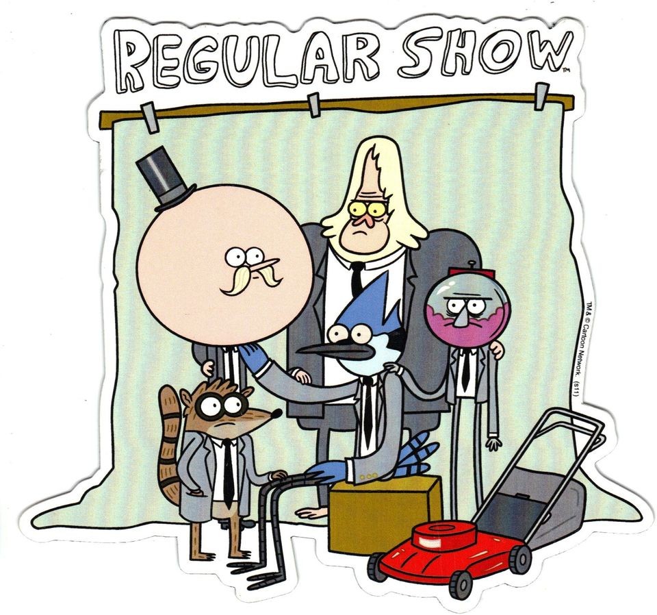 Regular Show Mordecai Rigby Benson Skips Pops Car / Locker / Magnet HT 