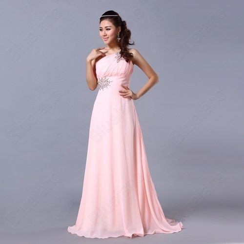 Pink Color Stock 9 Size Formal Prom Gowns Slim Evening Ball Cocktail 