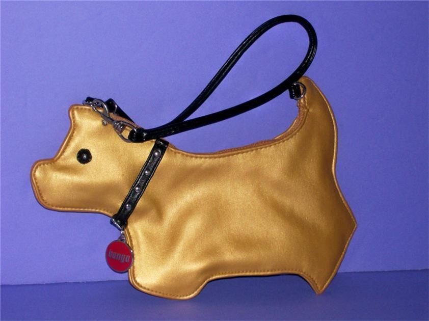 Scottie Dog Wristlet Purse Gold by Bongo