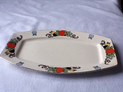 DELIGHTFUL ART DECO CAKE SANDWICH PLATE DEVON WARE FIELDINGS