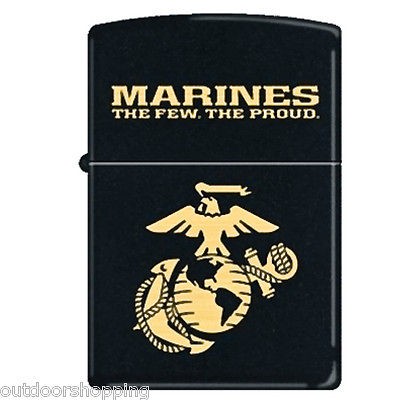 BLACK MATTE MARINES   Refillable Fluid Metal Lighter