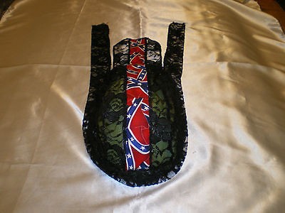   Sexy Confederate II Lace Doo Rag Biker Skullcap Hat Do Rag Bandana