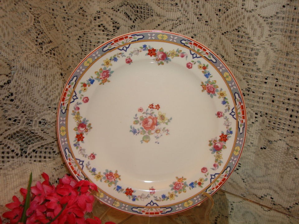 ANTIQUE W. H. GRINDLEY~DRES​DEN~8 SALAD/DESSERT PLATE~ CA 1914 