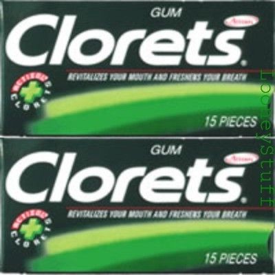 CLORETS MINT CHEWING GUM 24 Packs Fresh Breath