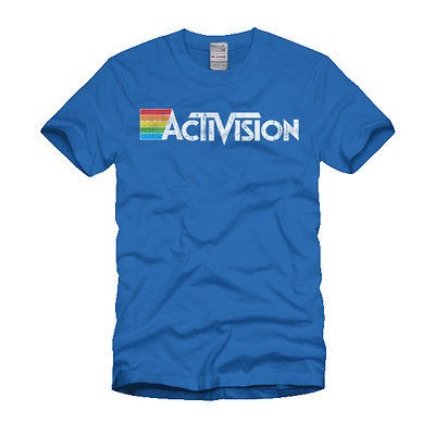 Activision Gamer Logo Vintage T Shirt Atari Distressed Style Video 