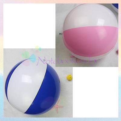 Striped Inflatable Beach Ball Swim Swimming Pool Party Yard Fun Random 