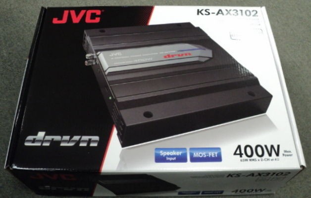 NEW JVC KS AX3102 400W Max, 2 Channel Class A/B DRVN Series Amplifier