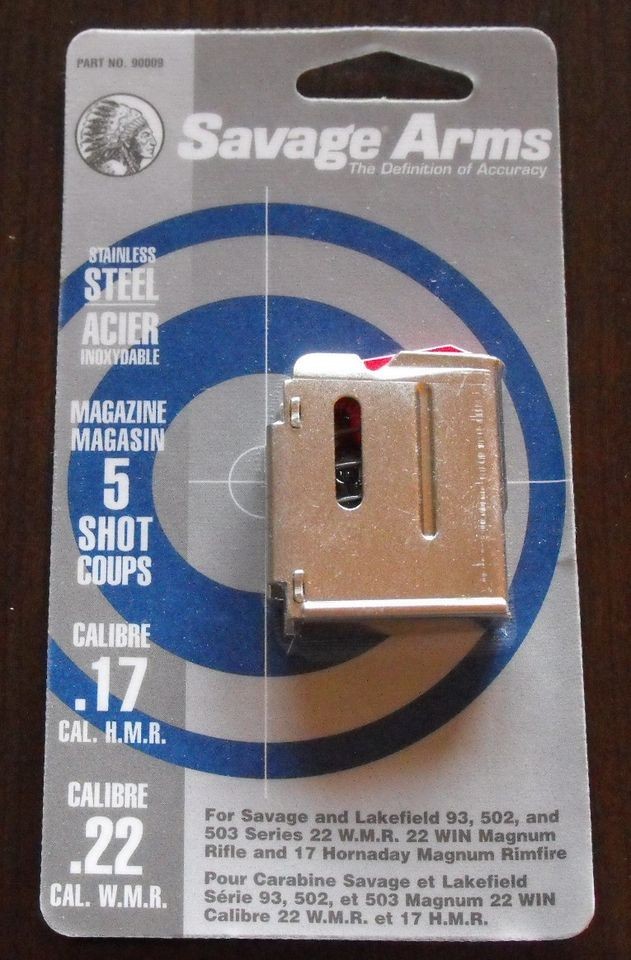   & Lakefield Factory 5rd. Magazine Stainless Steel .22 WMR .17HMR