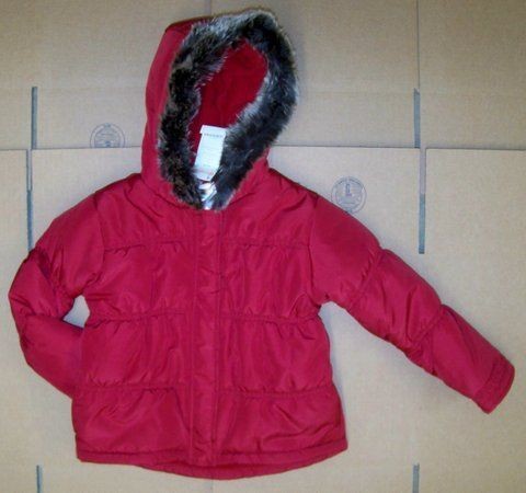 NWT Sz 4T 5T 4 5 Gymboree OUTLET PENGUIN CHALET Red Winter Coat Fur 
